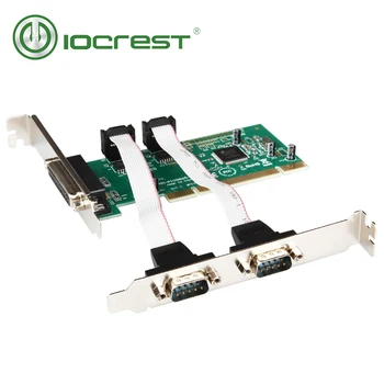 IOCREST PCI Multi 2 Porty RS-232 DB-9 Sériové a 1 DB-25 Paralelný Port Tlačiarne (LPT1) Radič Karty Moschip 9865 Chipset