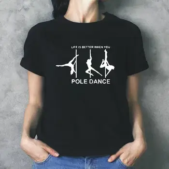 Móda Pól Tanec Vytlačené Ženy Tričko Krátky Rukáv Tričko Tee Tričko Femme Bežné Harajuku T Shirt Ženy Topy Camisas Mujer