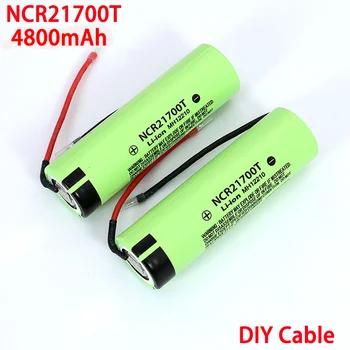 3,7 V NCR21700T li-lon batérie 4800mAh 21700 15A 5C Miera Vypúšťania ternární lítiové batérie DIY Zvárací Kábel