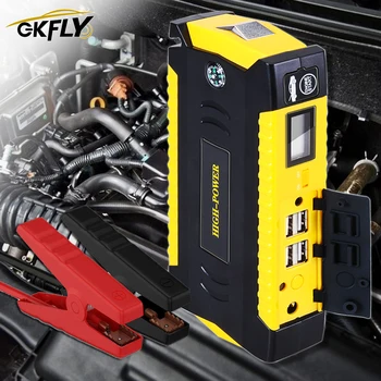 GKFLY Núdzové Auto Nabíjačka 1600mAh Skok Starter Power Bank 12V Prenosné štartovacie Zariadenie Pre Benzín Diesel Booster