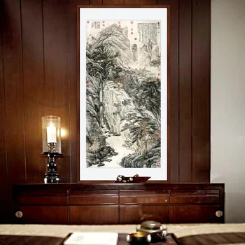 Čínska maľba, obývacej izby, dekorácie, maliarstvo pozadí stene visí obraz Mount Lu frameless maľovanie