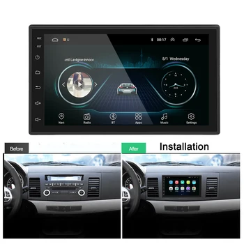 Hikity 2.5 D Android 2din Auto Multimediálny MP5 Prehrávač, Rádio GPS Navi WIFI Autoradio 7