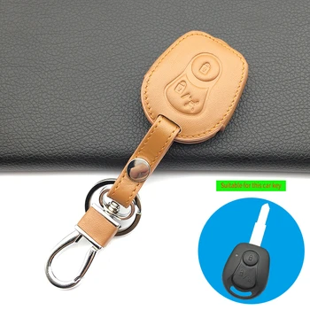 Vysoko kvalitné auto keychain kožené tlačidlo kryt pre Ssangyong diaľkové ovládanie 2 tlačidlo smart auto tlačidlo prípade Tlačidlo auto príslušenstvo shell