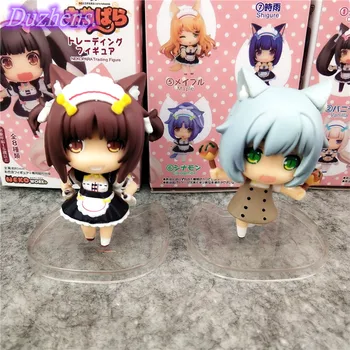 Pôvodné Japanes Anime NEKOPARA čokoláda a vanilka 8pcs Q verzia PVC Akcie Obrázok Anime Obrázok Modelu Hračka Obrázok Bábika Darček