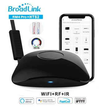 Broadlink RM4 Pro Con Wifi IČ RF Univerzálny Diaľkový ovládač Smart Home Automation Funguje HTS2 Teplota Vlhkosť, senzor