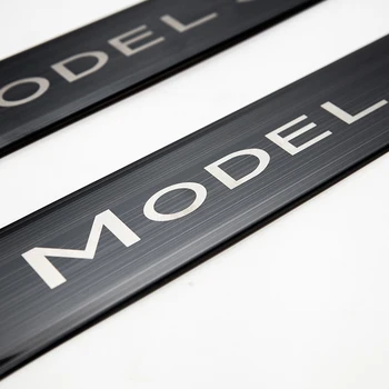Model3 Dvere, Parapetné Dekorácie Zábal Kryt Pre Tesla Model 3 Príslušenstvo Pedál Ochrany Pásy 2020 Model Troch Uhlíkových Vlákien