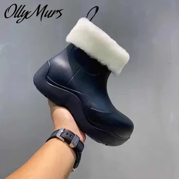 Prowow Nový Módny Dizajn Vody Dôkaz Útulné A Teplé Topánky, Členkové Topánky Topánky Ženy Značkové Zapatos Mujer