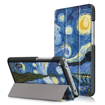 Tri-fold Slim Cover obal Pre Huawei MediaPad T3 7.0 BG2-W09 PU Kožené Stojan Smart Magnectic Tablet Kryt Na Huawei T3 7.0 Prípade
