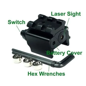NÁS Mini Nastaviteľné Kompaktný Red Dot Laserový Zameriavač s Odnímateľnou Fit 20 mm Picatinny Rail Pre Pištole Vzduchu-zbraň, Pušku Lov