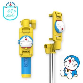 Monopod Selfie Stick Selfi Palo Rozšíriteľný Samostatne 3,5 mm Mini Káblové Doraemon Modrá Cate Pre Samsung Iphone 6 Plus 6 6S 5S Huawei