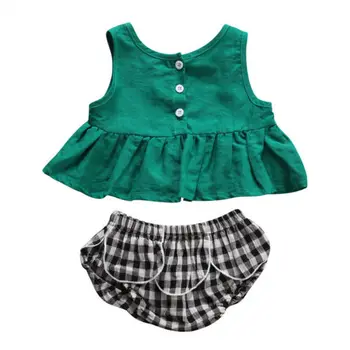 Letné Bežné 2ks Batoľa Novorodenca Dievčatá T-shirt Topy, Nohavice, Oblečenie Set Oblečenia Móda Sunsuit