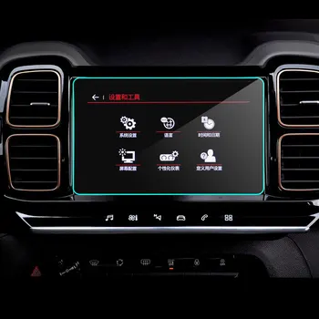 Auto Screen Protector pre Citroen C5 Aircross HD Jasné Auta GPS Navigácie Tvrdeného Skla Chrániť Film 2017-2019 rok