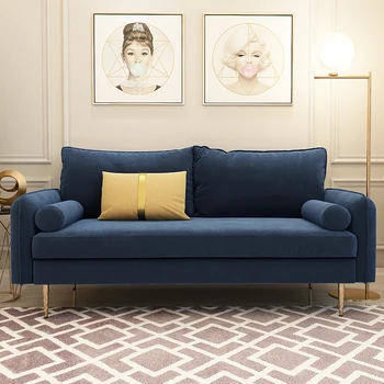 Velvet textílie sofa nábytok do obývacej izby obývacia izba gauč nastaviť textílie gauč blue/pink/obočie/šedá gauč