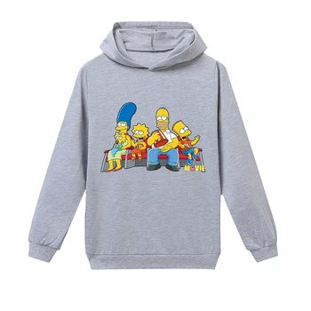 2020 Nové Módne Deti Oblečenie Zábavné Homer Simpson Deti Vytlačené Dlhý Rukáv Dieťa Hoodies Topy Chlapci, Mikiny Dievčatá Oblečenie