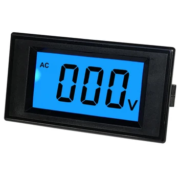 D69 LCD displej voltmeter voltmeter rozsah AC 0-200V 0-600V panel displej, modré podsvietenie pracovné napätie AC alebo DC 8-12V