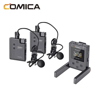 Comica BoomX-U BoomX Bezdrôtový Mikrofón U1 U2 Vysielania Úrovni Mic Mini UHF Vysielačov Prijímač, Držiak pre Fotoaparát DSLR Telefón