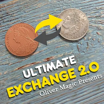Ultimate Exchange 2.0 Oliver Magic Magia Medi, Striebra Magia Mince Transformovať Kúzla Goocheltrucs Professionele zblízka