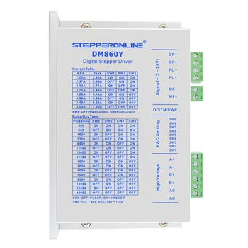 1 Os Stepper CNC Auta 12Nm Nema 34 Stepper Motor 6A Hriadeľ 14 mm 4-viesť a Digitálne Stepper Ovládač DM860Y pre CNC frézke