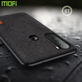 Pre Xiao Redmi Poznámka 8T puzdro MOFi Prípade Redmi Poznámka 8T Textílie Silikónové Coque Capas Plnú Ochranu Podnikanie Späť Prípadoch