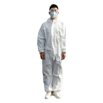 Jednorazové Izoláciu Vírusu Oblečenie Hazmat OOP Vyhovovali Anti-Virus Ochranný Odev Bezpečnosti Jednorazové Umývateľný Coverall