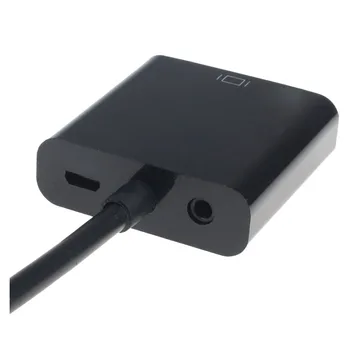 1080P HDMI / VGA S o Converter Adaptér USB Power Video Kábel, Čierny