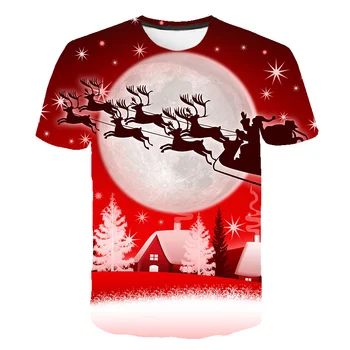 Vianočné Série 2020 Lete 4t-taktné-14T Dieťa Streetwear Harajuku T Shirt Detské Oblečenie Chlapec Najnovšie Nápady 3D Vytlačené T-shirt Nové