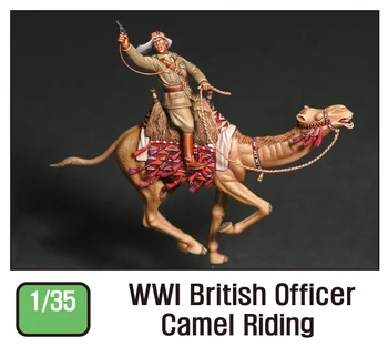 Montáž Nevyfarbené v Mierke 1/35 úradník sedieť s Camel na Koni Historické hračky Živice Model Miniatúrne Auta