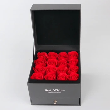 Večný Rose Akrylové Ozdoby Box 2 Podlažia Náhrdelník Šperky Box Mydlo, Pena Rose Latex Box Valentína Svadobné Party Darček