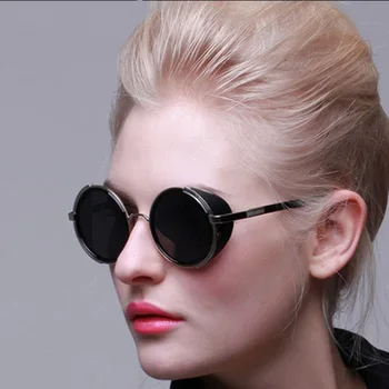 Nový príchod 2019 kolo futuristické okuliare muži ženy steampunk jazdy okuliare quay oculos de sol feminino