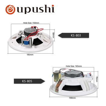 Oupushi KS803/805 3-10W Super lacné a kvalitné stropný reproduktor ; použitie PA systém, Domov hudby na pozadí domácej audio