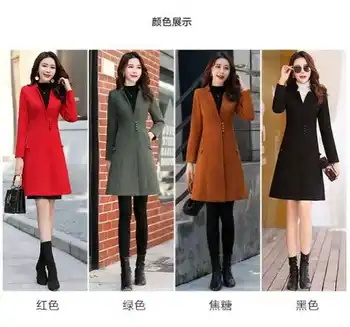 Jeseň zima nové štíhle dámy vlnené sako kabát zaraing-štýl za 2020 ženy sheining vadiming žena bunda, kabát