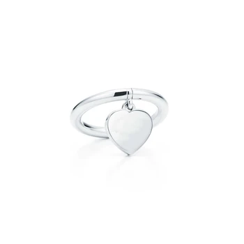 Široký verzia Ženy Prsteň v tvare Srdca módy klasické strieborné predmety Láska príslušenstvo 925 Sterling silver Šperky valentínsky darček