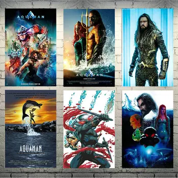 Aquaman Superhrdina Horúce Filmové Umenie Hodváb Plátno Plagát 13x20 24x36 Palcový obrazov na Stenu-002