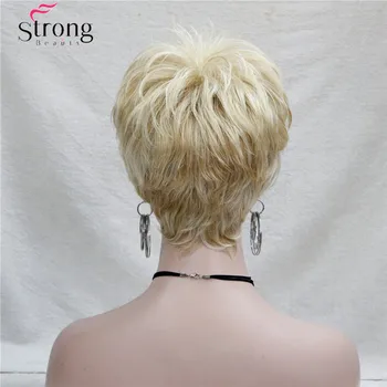Krátke Zlatý Blond Syntetické Vlasy parochňa Pre Ženy FAREBNÉ MOŽNOSTI