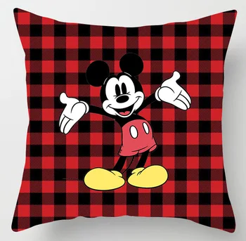 Disney Mickey Minnie Vankúš obliečka na vankúš Červená koberčeky vankúš Sofa auto obliečka na vankúš Vianočný darček domáceho prostredia dekorácie