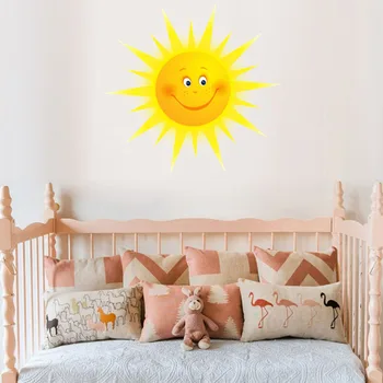 Roztomilý Slnko Stena Nálepky Tvorivé Tapety Unikátne Nástenné Odtlačkový Dekoračné Nálepky na Obývacia Izba, Spálňa Domov