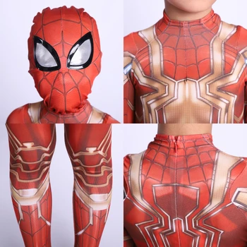 2019 Km Morales 3D Tlač Spider Oblek, Kostým pre Dospelých Deti Chlapcov Spider Zentai Cosplay Kostým Superhrdina Halloween Kostým