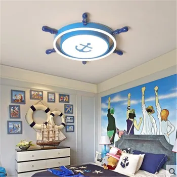 Modré Led Luster Svetla Pre deti Chlapec Spálňa Plafond Akryl Osvetlenie Lampa Nové, Moderné Zariadenie Lampadario Svietidlo Listry