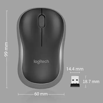 Logitech M185 2,4 GHz, USB Bezdrôtovej 1000 DPI Optická Myš Home Office Herných Myší Tri Tlačidlo Život ako 10 Miliónov Krát