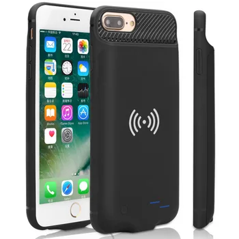 3800 mah Batériu, Nabíjačku, puzdro Pre iPhone 6 6 7 8 Ultra-Tenké Bezdrôtového Nabíjania Výstup Zvuku Mäkké Silikónové Prenosné elektrické prípade