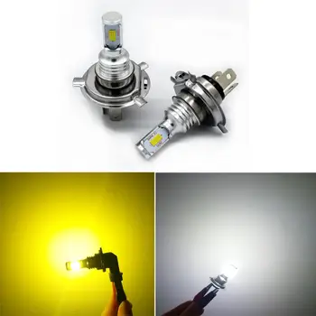 2 ks 12V-24V 950lm H4 High Power LED Žiarovka Auto Lampa Biela svietenie Hmlové Svetlo Žltá
