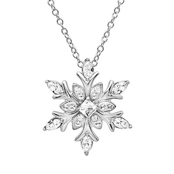 10pcs Módne Crystal Snowflake Prívesok Náhrdelník Svadobné Party Vianočný Darček Šperky, Zásnubné T-68