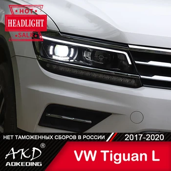Pre Auta VW tiguan L Hlavy Lampy 2017-2020 Auto Príslušenstvo Hmlové Svetlá Deň Beží Svetla DRL H7 LED Bi Xenónové Žiarovky Tiguan L Svetlomety