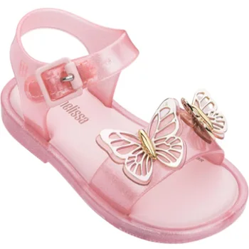 Detský Mini Melissa Jelly Topánky 2020 nové letné Motýľ Candy sandále Baby Girl Princess Beach Topánky Dievča Sandále MN029