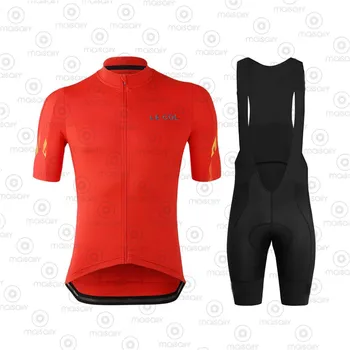 Le col Cyklistické Oblečenie Pro Cyklistické Oblečenie Nosiť Cyklistické Krátky Rukáv Jersey Nastaviť lete Cestnej Bike Jednotné Triatlon Rýchle Suché