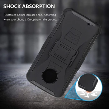Anti-Shock Vplyv Závesu Opasok Brnenie puzdro sFor Motorola Moto G6 Z3 X4 G6 Hrať E5 X5 Z3 Hrať G6 Plus Heavy Duty Armor
