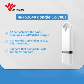 Minew C2-7001 Nordic nRF52840 BLE 5.0 USB Dongle s Predinštalovanými Zavádzač pre PC Program