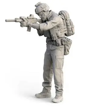 1/35 NÁS moderný vojak stojí človek Živice obrázok Modelu súpravy Miniatúrne gk Unassembly Nevyfarbené