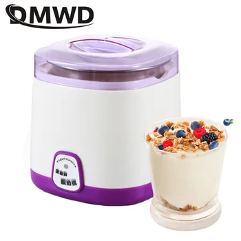 DMWD 1L Elektrické Jogurt Maker Natto kvasenie Stroj DIY Nehrdzavejúcej Ocele Líniové Kontajner Plný-automatické Kuchynské Spotrebiče