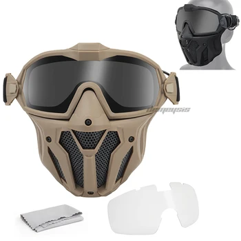 Taktické Celotvárová Maska Airsoft Military Kamufláž Lov Cs Army War Game Maska Streľba Ochranné Vetru Cs Masky, Okuliare